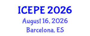 International Conference on Electrical and Power Engineering (ICEPE) August 16, 2026 - Barcelona, Spain