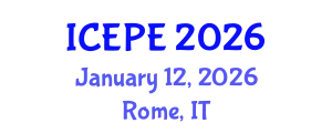 International Conference on Electrical and Power Engineering (ICEPE) January 12, 2026 - Rome, Italy