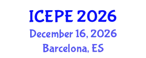 International Conference on Electrical and Power Engineering (ICEPE) December 16, 2026 - Barcelona, Spain