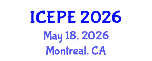 International Conference on Electrical and Power Engineering (ICEPE) May 18, 2026 - Montreal, Canada