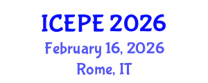 International Conference on Electrical and Power Engineering (ICEPE) February 16, 2026 - Rome, Italy