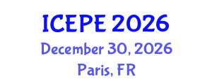 International Conference on Electrical and Power Engineering (ICEPE) December 30, 2026 - Paris, France