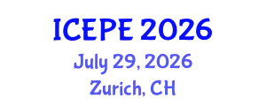 International Conference on Electrical and Power Engineering (ICEPE) July 29, 2026 - Zurich, Switzerland