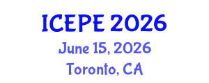 International Conference on Electrical and Power Engineering (ICEPE) June 15, 2026 - Toronto, Canada