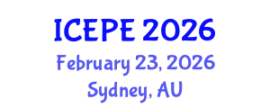 International Conference on Electrical and Power Engineering (ICEPE) February 23, 2026 - Sydney, Australia