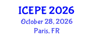 International Conference on Electrical and Power Engineering (ICEPE) October 28, 2026 - Paris, France