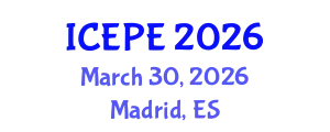 International Conference on Electrical and Power Engineering (ICEPE) March 30, 2026 - Madrid, Spain