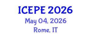 International Conference on Electrical and Power Engineering (ICEPE) May 04, 2026 - Rome, Italy