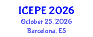 International Conference on Electrical and Power Engineering (ICEPE) October 25, 2026 - Barcelona, Spain