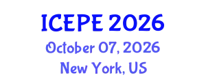 International Conference on Electrical and Power Engineering (ICEPE) October 07, 2026 - New York, United States