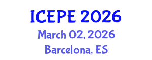 International Conference on Electrical and Power Engineering (ICEPE) March 02, 2026 - Barcelona, Spain