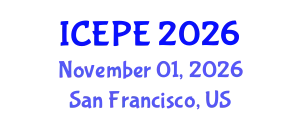 International Conference on Electrical and Power Engineering (ICEPE) November 01, 2026 - San Francisco, United States