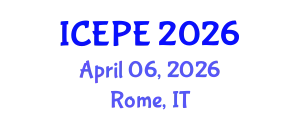 International Conference on Electrical and Power Engineering (ICEPE) April 06, 2026 - Rome, Italy