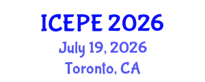 International Conference on Electrical and Power Engineering (ICEPE) July 19, 2026 - Toronto, Canada