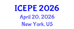 International Conference on Electrical and Power Engineering (ICEPE) April 20, 2026 - New York, United States