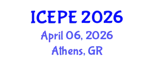 International Conference on Electrical and Power Engineering (ICEPE) April 06, 2026 - Athens, Greece