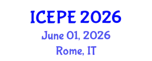 International Conference on Electrical and Power Engineering (ICEPE) June 01, 2026 - Rome, Italy
