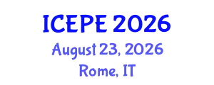International Conference on Electrical and Power Engineering (ICEPE) August 23, 2026 - Rome, Italy