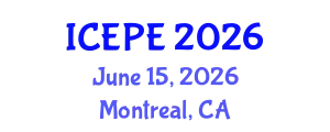 International Conference on Electrical and Power Engineering (ICEPE) June 15, 2026 - Montreal, Canada