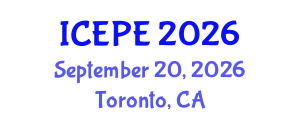 International Conference on Electrical and Power Engineering (ICEPE) September 20, 2026 - Toronto, Canada