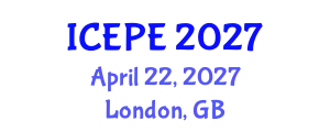 International Conference on Electrical and Power Engineering (ICEPE) April 22, 2027 - London, United Kingdom