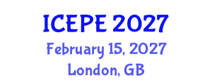 International Conference on Electrical and Power Engineering (ICEPE) February 15, 2027 - London, United Kingdom