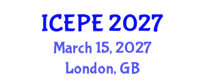 International Conference on Electrical and Power Engineering (ICEPE) March 15, 2027 - London, United Kingdom