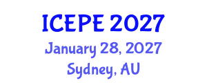 International Conference on Electrical and Power Engineering (ICEPE) January 28, 2027 - Sydney, Australia