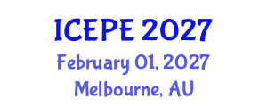 International Conference on Electrical and Power Engineering (ICEPE) February 01, 2027 - Melbourne, Australia