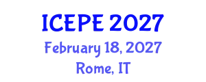 International Conference on Electrical and Power Engineering (ICEPE) February 18, 2027 - Rome, Italy