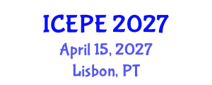 International Conference on Electrical and Power Engineering (ICEPE) April 15, 2027 - Lisbon, Portugal