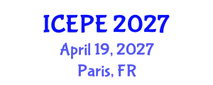 International Conference on Electrical and Power Engineering (ICEPE) April 19, 2027 - Paris, France