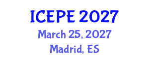 International Conference on Electrical and Power Engineering (ICEPE) March 25, 2027 - Madrid, Spain