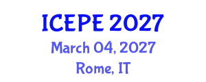 International Conference on Electrical and Power Engineering (ICEPE) March 04, 2027 - Rome, Italy