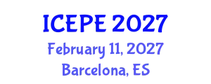 International Conference on Electrical and Power Engineering (ICEPE) February 11, 2027 - Barcelona, Spain