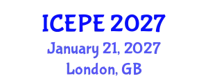 International Conference on Electrical and Power Engineering (ICEPE) January 21, 2027 - London, United Kingdom