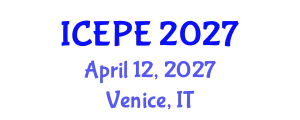 International Conference on Electrical and Power Engineering (ICEPE) April 12, 2027 - Venice, Italy