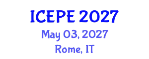 International Conference on Electrical and Power Engineering (ICEPE) May 03, 2027 - Rome, Italy