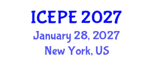 International Conference on Electrical and Power Engineering (ICEPE) January 28, 2027 - New York, United States