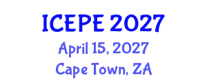 International Conference on Electrical and Power Engineering (ICEPE) April 15, 2027 - Cape Town, South Africa