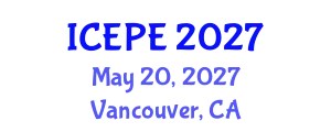 International Conference on Electrical and Power Engineering (ICEPE) May 20, 2027 - Vancouver, Canada