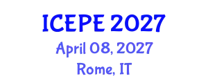 International Conference on Electrical and Power Engineering (ICEPE) April 08, 2027 - Rome, Italy