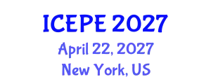 International Conference on Electrical and Power Engineering (ICEPE) April 22, 2027 - New York, United States