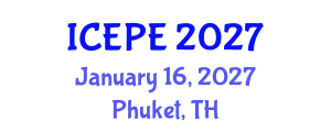 International Conference on Electrical and Power Engineering (ICEPE) January 16, 2027 - Phuket, Thailand