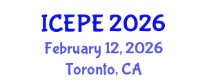International Conference on Electrical and Power Engineering (ICEPE) February 12, 2026 - Toronto, Canada