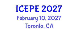 International Conference on Electrical and Power Engineering (ICEPE) February 10, 2027 - Toronto, Canada