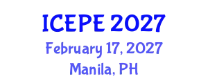 International Conference on Electrical and Power Engineering (ICEPE) February 17, 2027 - Manila, Philippines