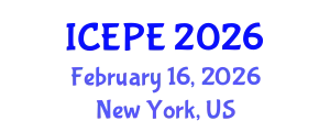 International Conference on Electrical and Power Engineering (ICEPE) February 16, 2026 - New York, United States
