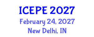 International Conference on Electrical and Power Engineering (ICEPE) February 24, 2027 - New Delhi, India