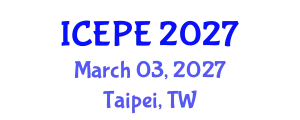 International Conference on Electrical and Power Engineering (ICEPE) March 03, 2027 - Taipei, Taiwan